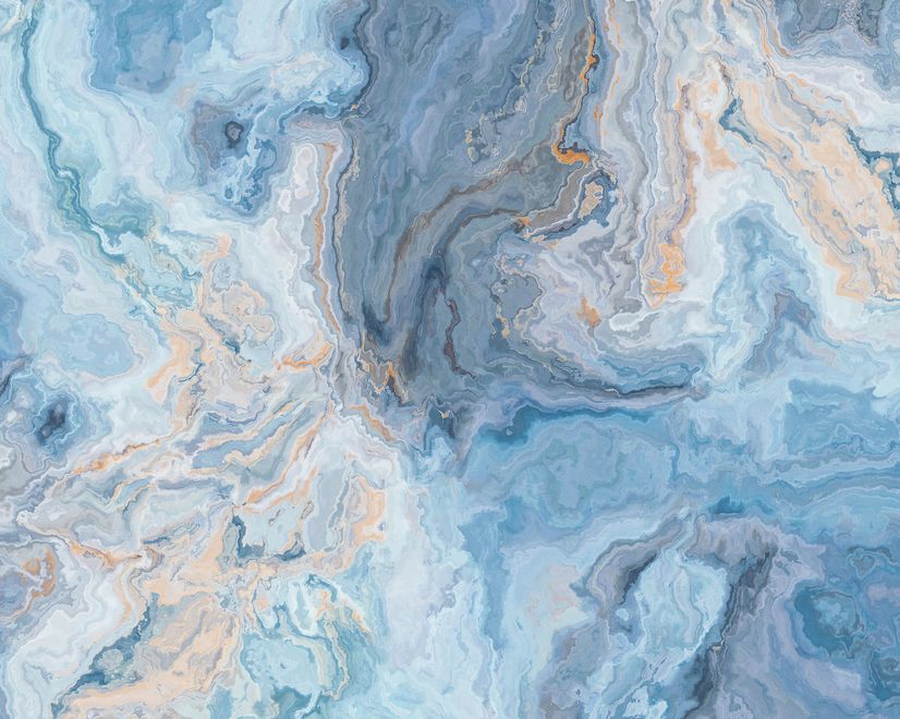 Turquoise Wave Pattern Wallpaper Mural