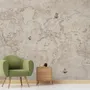 Vintage Old Parchment World Map Wallpaper Mural