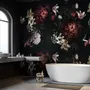 Realistic Dark Peony Floral Bouquet Wallpaper Mural