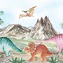 Süße bunte Welt der Dinosaurier Fototapete