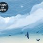 Cartoon Whale with Nightscape Wallpaper Mural