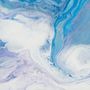 Abstract Turquoise Wave Pattern Wallpaper Mural