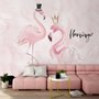 Powder Pink Flamingo Wallpaper Mural