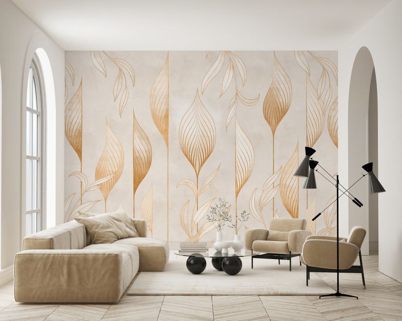 Boho Geometrische Kunst Linien Fototapete