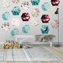 Geometric Marble Style Honeycomb Wall Decal Sticker