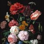Papier peint nature morte fleurs vase style hollandais