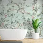Watercolor Chinoiserie Floral Peony Blossom Wallpaper Mural