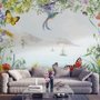 Sea View with Garden Flowers Wallpaper Mural