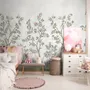 Chinoiserie Garden Trees And Birds Landscape Wallpaper Mural