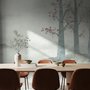 Misty Forest Autumn Landscape Wallpaper Mural