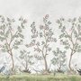 Chinoiserie Garden Trees And Birds Landscape Wallpaper Mural