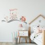 Animaux mignons chantant sur les notes de musique Stickers muraux Sticker