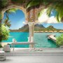Papier peint paysage mer arches arabes luxe 3D
