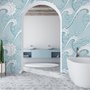 Kids Ocean Wave Pattern Wallpaper Mural