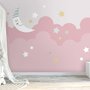 Papier peint panoramique de la lune et du ciel en forme de dessin animé