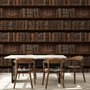 Papier peint panoramique bibliothèque vintage