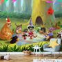 Cartoon Animals in the Woods Wallpaper Mural