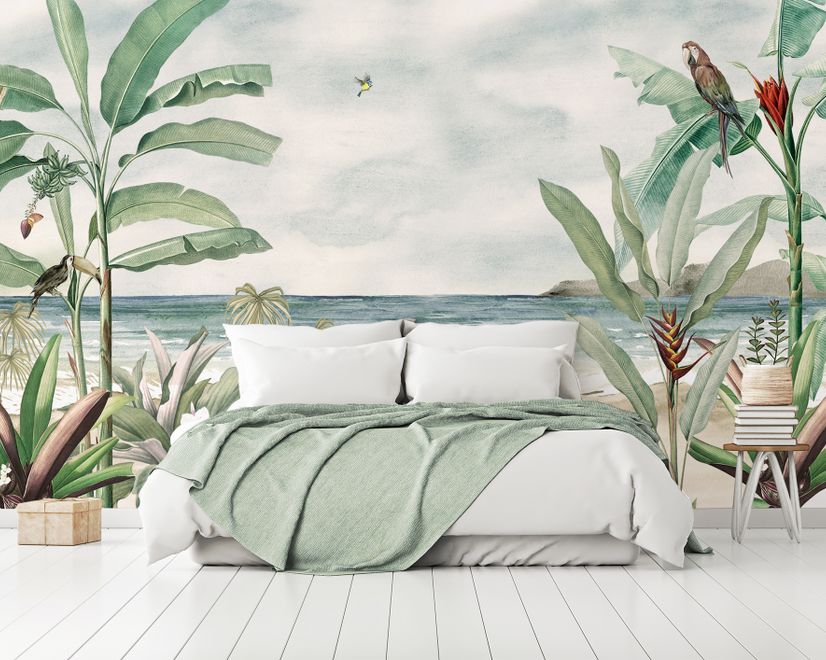 Tropical Beach View Wallpaper Mural