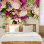 Classical Colorful Vine Flowers Wallpaper Mural
