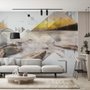 3D Look Geometrische Meereslandschaft Fototapete