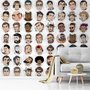Papier peint panoramique visages hommes pop art
