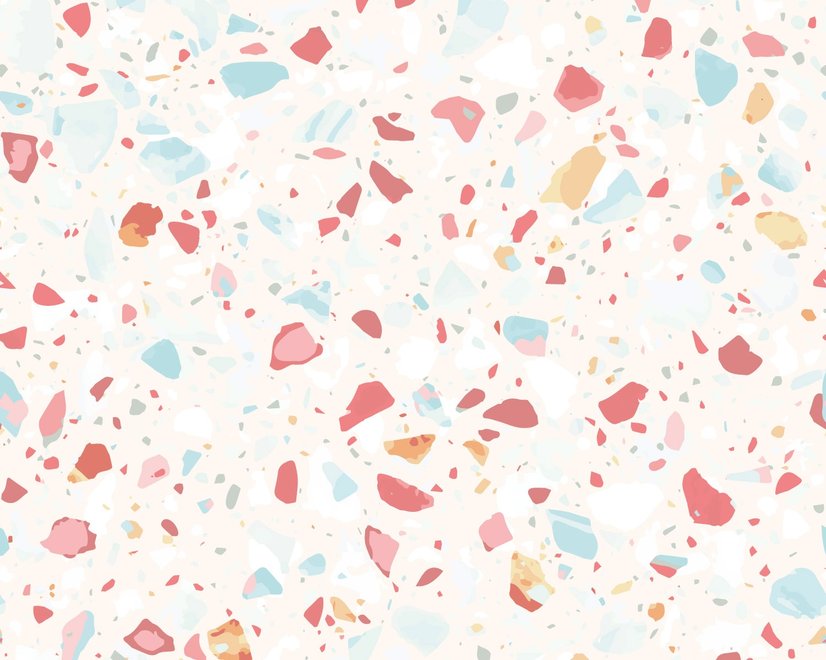 Fototapete mit buntem Terrazzo-Muster