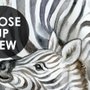 Animaux safari avec oursons papier peint panoramique