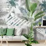 Vintage Tropical Leaf Pattern Wallpaper Mural