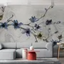Retro Magnolia Blossom Wallpaper Mural
