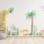 Cute Watercolor Dinosaur Wall Decal Sticker