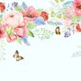Pink Boho Vine Florals Wallpaper Mural