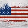 Amerika-Flagge mit Freiheitsstatue Fototapete