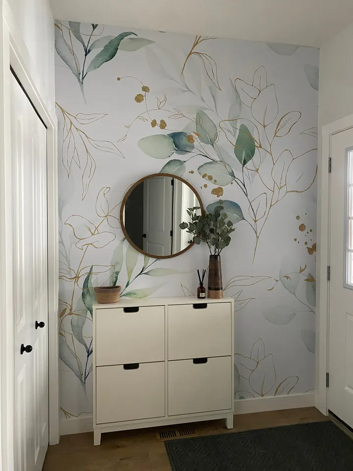 Eucalyptus Leaf Pattern Wallpaper Mural