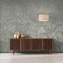 Monochrome Tropical Botanical Wallpaper Mural