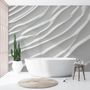 Nordic Style White Stripe Wallpaper Mural