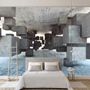 3D Look Abstract Geometric Corridor Wallpaper Mural