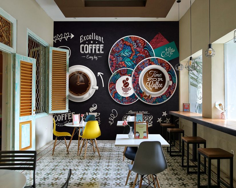 Vintage Coffee Wallpaper Mural