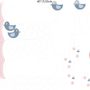 Kids Calf Elephant with White Raindrops and Little Butterfly Wall Decal Sticker