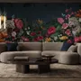 Elegant Tropical Botanical Floral and Leopard Wallpaper 