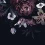 Dark Floral Claret Peony Floral Wallpaper Mural