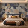 Retro Abstract Geometric Shapes Wallpaper Mural