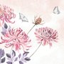 Retro Watercolor Pink Dandelion Flower Art Wallpaper Mural