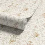 Cute rabbits wallpaper with woodland animals, white birds and acanthus scrolls on an ivory cream ground