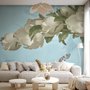 Gardenia Floral and Butterfly Wallpaper Mural
