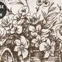 Vintage Monochrome Jouy Style Landscape Wallpaper Mural