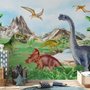 Fototapete für Kinder mit prähistorischen Dinosauriern