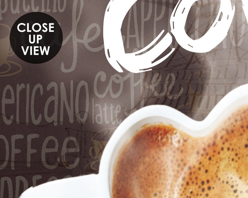 Papier peint grains de café avec moka