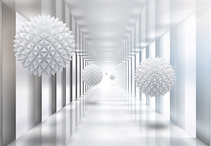 3D Look Abstract Corridor Wallpaper Mural