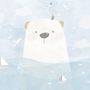 Cartoon Bear with Nightscape Wallpaper Mural