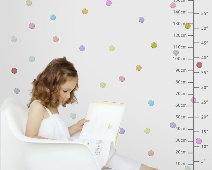 Colorful Little Polka Dots Wall Decal Sticker